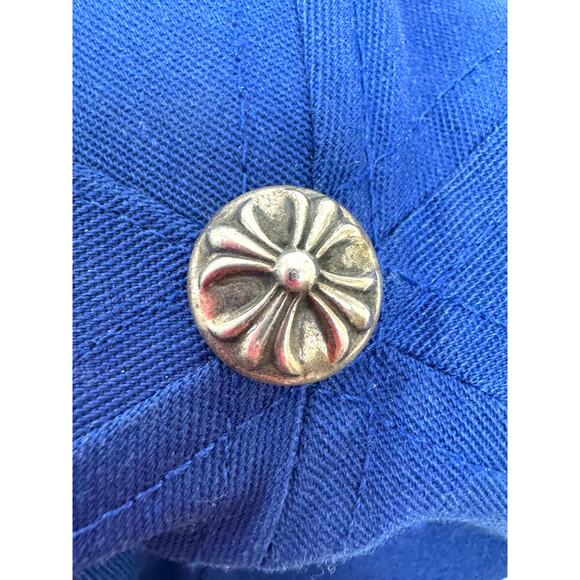 Men's Chrome Hearts Blue/Orange CH Cross Patch Baseball Trucker Hat - Picture 4 of 9